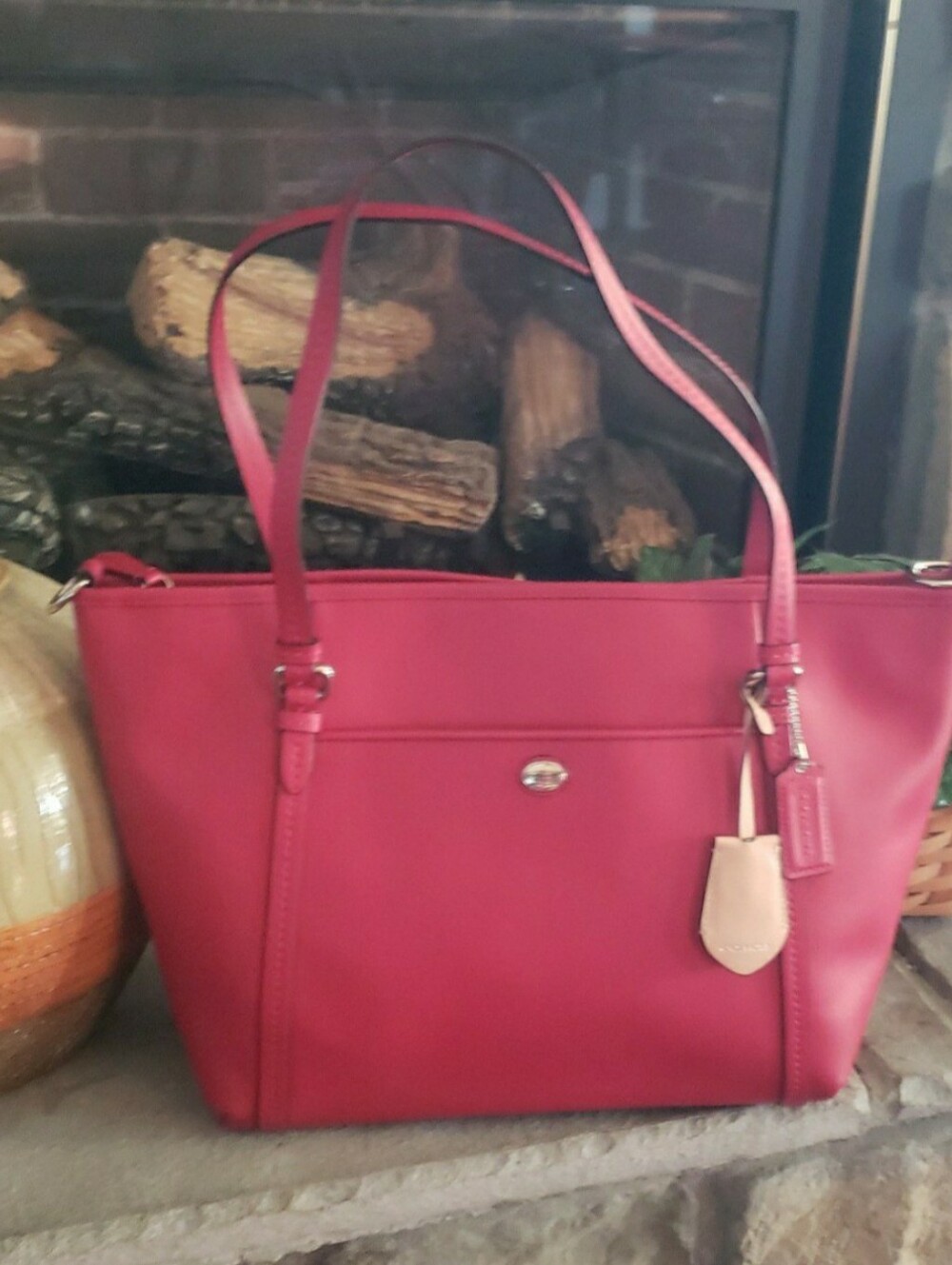 Coach Peyton Rose Pink Leather Tote